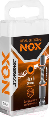 Набор бит Nox Strong Torsion E6.3 Hex-6-50 / 338650 (10шт)