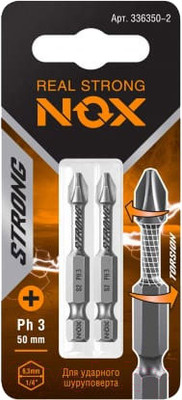 Набор бит Nox Strong Torsion E6.3 Ph3-50 / 336350-2 (2шт)