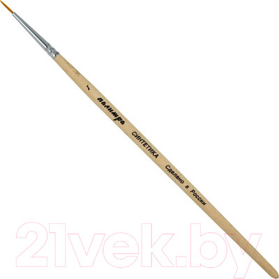 Кисть для рисования ПАЛИТРА Синтетика круглая 1 / пЖС1-01.00Б