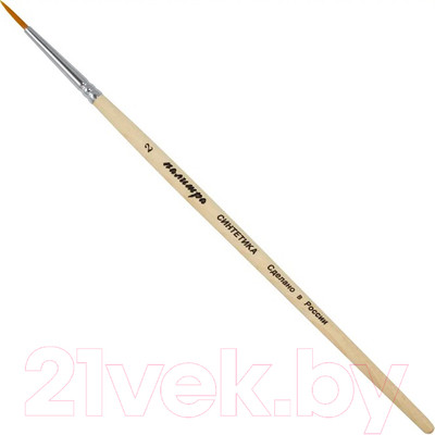 Кисть для рисования ПАЛИТРА Синтетика круглая 2 / пЖС1-02.00Б