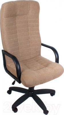 Кресло офисное Деловая обстановка Атлант Стандарт флок (микрофибра/коричневый)