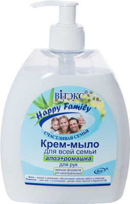Мыло жидкое Витэкс Happy Family Алоэ+Ромашка (500мл)