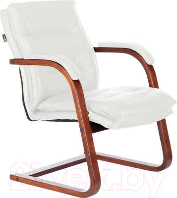 Кресло офисное Бюрократ T-9927WALNUT-AV (слоновая кость/дерево)