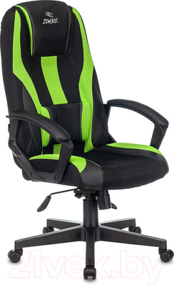 Кресло геймерское Бюрократ Zombie 9 (черный/салатовый)