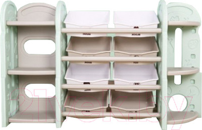 Стеллаж игровой Pituso С ящиками и приставками / L-SNJ06 (бежевый)