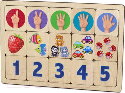 Развивающая игра Десятое королевство Считаем до пяти / 00735