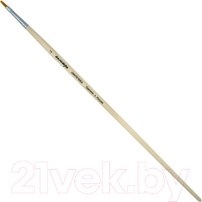 Кисть для рисования ПАЛИТРА Синтетика плоская 3 / пЖС2-03.02Б