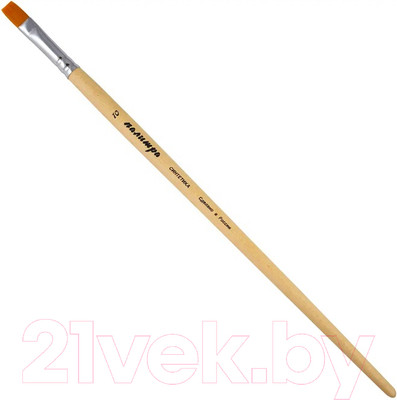 Кисть для рисования ПАЛИТРА Синтетика плоская 10 / пЖС2-10.02Б