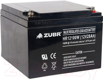 Аккумуляторная батарея Zubr HR12100W 12V28Ah