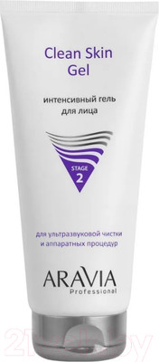 Гель для лица Aravia Professional Clean Skin Gel Интенсивный д/ультразвуковой чистки (200мл)