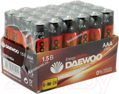Комплект батареек Daewoo Energy LR03 (24шт)