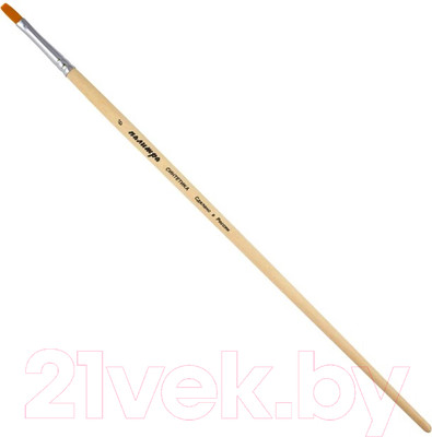 Кисть для рисования ПАЛИТРА Синтетика плоская 6 / пЖС2-06.02Б