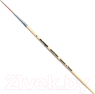 Кисть для рисования ПАЛИТРА Синтетика шляпер 1.0 / пЖС4-Ш1.00Б