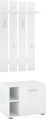 Секция в прихожую Кортекс-мебель Лара СП3 (белый)
