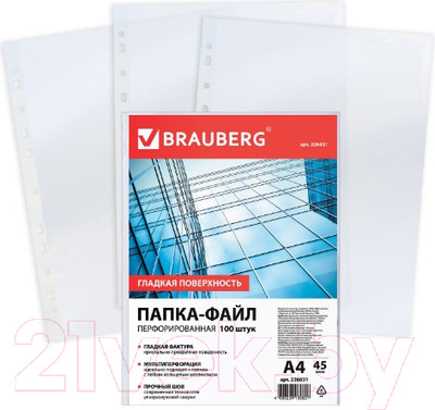 Набор файлов Brauberg 226831 (100шт)
