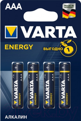 Комплект батареек Varta Energy LR03 / 04103213414 (4шт)