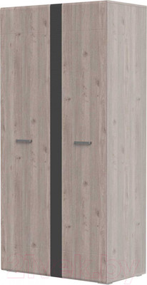 Шкаф Bravo Мебель Бриз ШР-2 (дуб нельсон/смоки софт/дуб ниагара)