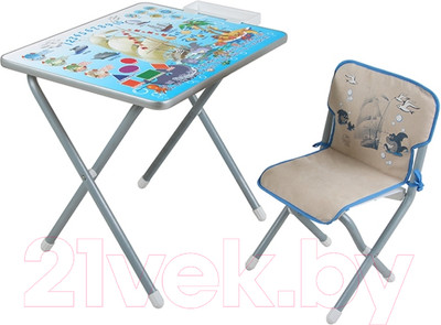 Комплект мебели с детским столом Дэми Кораблик (серебристый)