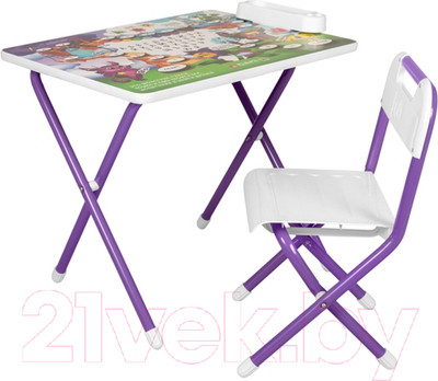 Комплект мебели с детским столом Дэми Монстры (сиреневый)