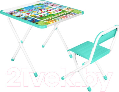 Комплект мебели с детским столом Дэми Сова (аквамарин)