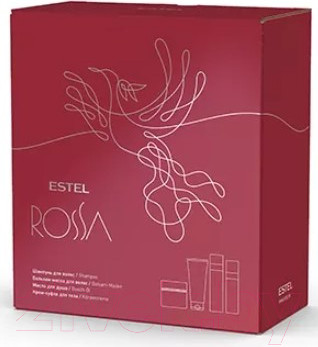 Набор косметики для тела и волос Estel Rossa Шампунь 250мл+Бальзам 200мл+Масло д/д 150мл+Крем 200мл
