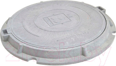 Люк канализационный Сандкор Легкий А15 15кН (серый)