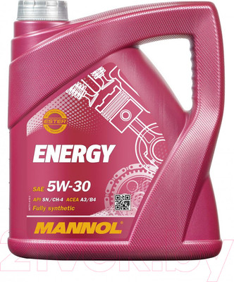 Моторное масло Mannol Energy 5W30 API SN/CH-4 A3/B4 / MN7511-5 (5л)