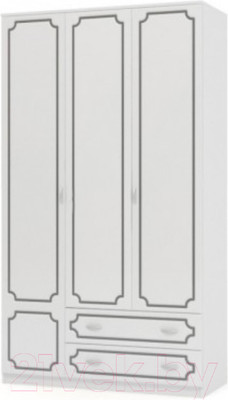 Шкаф Bravo Мебель Лак ШР-3 2 ящика (белый/белый жемчуг)