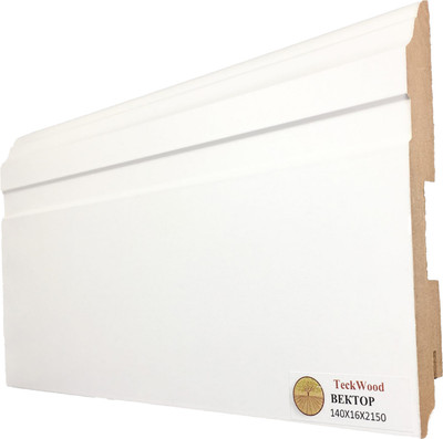 Плинтус Teckwood МДФ 140x16x2150 (белый вектор)
