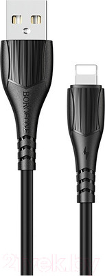 Кабель Borofone BX37 USB Lightning (1м, черный)