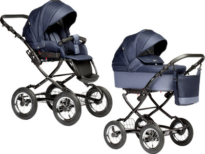 Детская универсальная коляска INDIGO Barbara Classic 2 в 1 (Ba 01, синий)