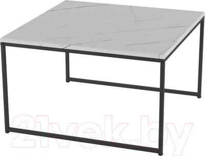 Журнальный столик Калифорния мебель Овер (белый мрамор)