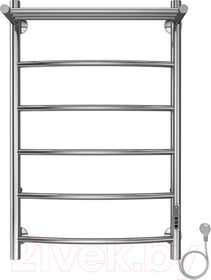 Полотенцесушитель электрический GRANULA Классик 50x80 D32 с полкой (терморегулятор с таймером)