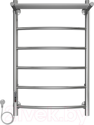 Полотенцесушитель электрический GRANULA Классик 50x80 D32 с полкой (терморегулятор с таймером слева)
