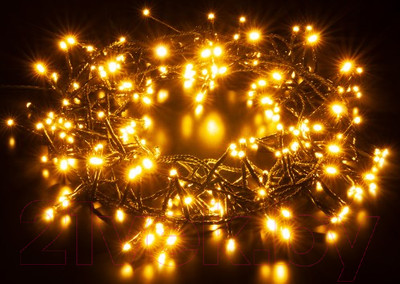 Светодиодная мишура Евросвет 400-004 (теплый белый)