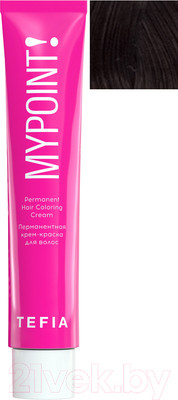 Крем-краска для волос Tefia Mypoint 4/8 (60мл, брюнет коричневый)