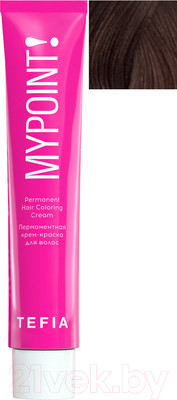 Крем-краска для волос Tefia Mypoint 6/81 (60мл, темный блондин коричнево-пепельный)