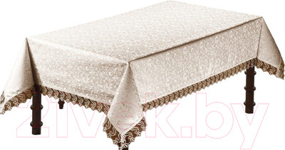 Скатерть DO&CO c гипюром 160x220 / 8082 (кремовый)