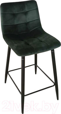 Стул барный AksHome Mia (зеленый велюр HLR57/черный)