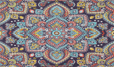 Коврик грязезащитный JoyArty Цветочный орнамент / door_33877