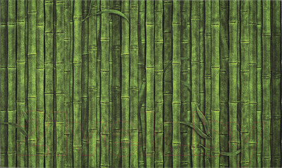 Коврик грязезащитный JoyArty Плотная бамбуковая стена / door_15770