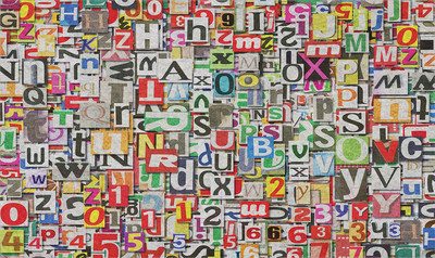 Коврик грязезащитный JoyArty Буквенный хаос / door_12463