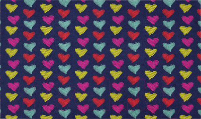 Коврик грязезащитный JoyArty Красочные сердца / door_18375