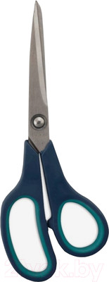 Ножницы канцелярские Brauberg Soft Grip / 230763 (серо-зеленый)