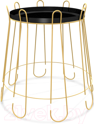 Журнальный столик Sheffilton SHT-CT6 (золото/черный муар)