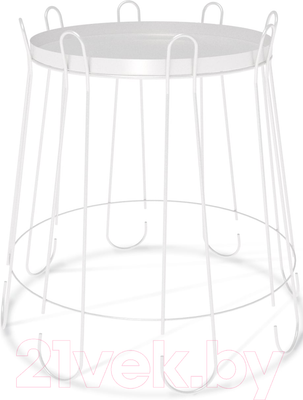 Журнальный столик Sheffilton SHT-CT6 (белый муар)