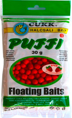 Насадка рыболовная CUKK Puffi Mini Клубника 4924 (красный 30г)