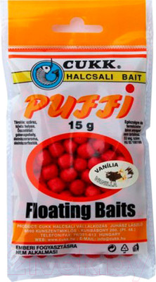 Насадка рыболовная CUKK Puffi Small Ваниль 4936 (красный 15г)