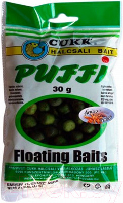 Насадка рыболовная CUKK Puffi Small Анис 4910 (зеленый 30г)