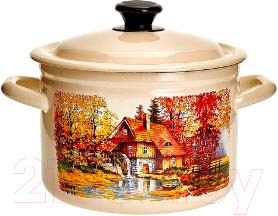 Кастрюля КМЗ Старая мельница / 41804-212/6-У2 (слоновая кость)